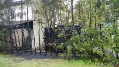 Bild: Brand einer Gartenhütte