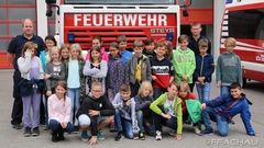 Bild: Besuch, 4. Klasse, VS Achau bei der Feuerwehr-2018