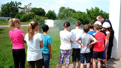 Bild: Volkschule Achau bei der Feuerwehr