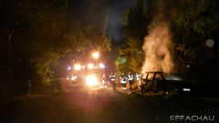 Bild: Fahrzeug in Vollbrand