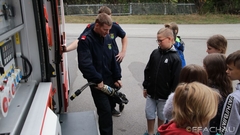 Bild: Besuch, 4. Klasse, VS Achau bei der Feuerwehr-2018