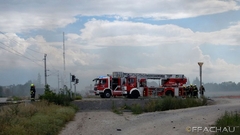 Bild: Lagerhallenbrand in Münchendorf