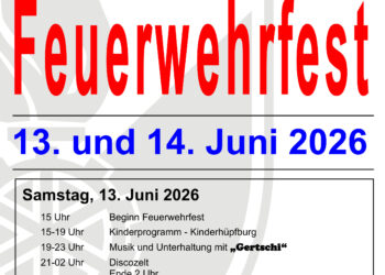 Feuerwehrfest 13. und 14. Juni 2026
